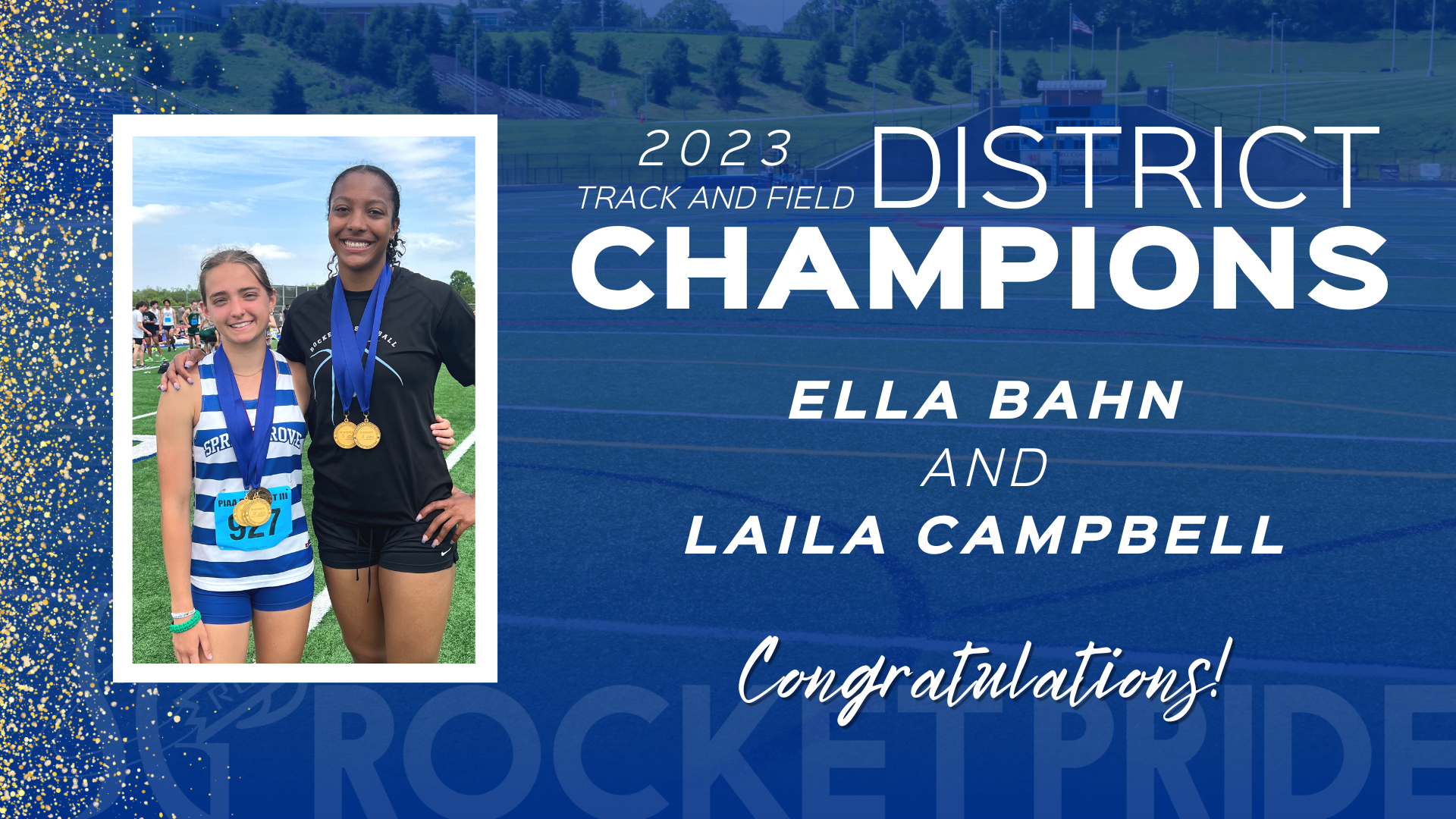  Ella Bahn and Laila Campbell Win 5 Gold Medals at 2023 District III Track and Field Championships